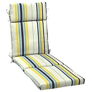 Mainstays- Bell Gardens Stripe Outdoor Patio Chaise Lounge Cushion