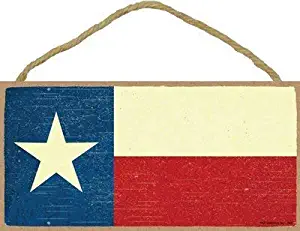 YIGUBIGU New Wood Sign Texas - Texas State Flag - Red, White, and Blue 5" x 10" Wood Plaque Sign