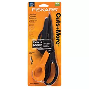 Fiskars 01005692 Cuts+More, 9 in. Length, 3-1/2 in. Cut, Black/Orange (FSK01005692)
