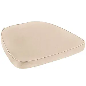 Yanel Gold Chair Pad | Seat Padded Cushion |Polycore Thread Soft Fabric, Straps and Removable Zippered Cover