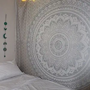 Grey Tapestry Gray Ombre Tapestry Wall Hanging Hippie Mandala Tapestry College Dorm Tapestry Mandala Tapestry Dorm Decor Indian Hippie Tapestry Bohemian Bedspread Bedding Decor by RSG Venture