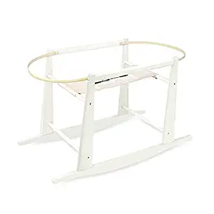 Jolly Jumper Rocking Wooden Moses Basket Stand, Antique White