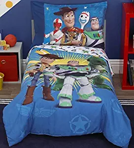 Toy Story 4 Toys in Action Toddler Bedding Set Comforter + Sheets (4 Piece)