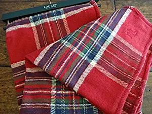 Lauren Ralph Lauren Tartan Plaid Brushed Cotton Throw Blanket