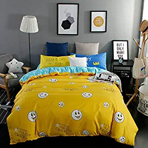 Sandyshow 2PC Emoji Bedding for Children Twin Microfiber Duvet Cover Set