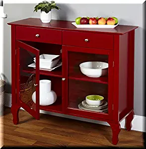 Layla Red Buffet. This Furniture Buffet with it's unique Queen Ann legs is the perfect addition to any dining area or kitchen