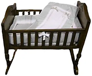 Baby Doll Bedding Royal Cradle Bedding Set, Grey