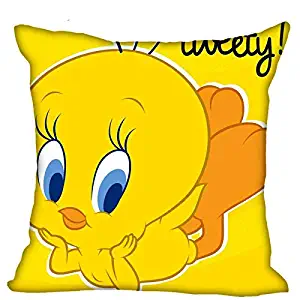 UMarsDeal Home Decor Throw Pillowcase Sofa Cushion Cover, Tweety Birds Accent Zippered Pillow Cover