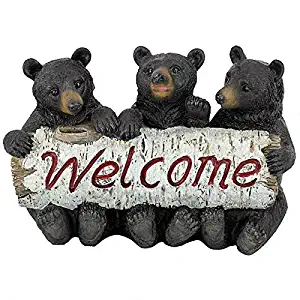 Design Toscano Black Bear Cubs Welcome Statue