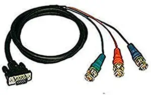VGA Male to 3 BNC Male Shielded RGB Video Cable - 6' : 45-5506 by Philmore