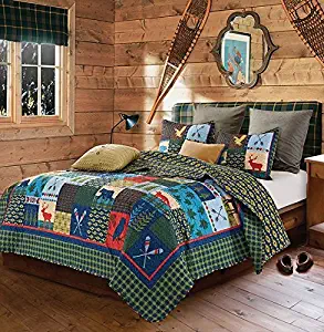 Duke Imports 3-Piece Lake and Lodge Quilt Set, Queen