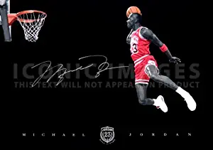 (11.7 X 8.3) Michael Jordan NBA Chicago Bulls Signed Print (Pre-print Autograph)