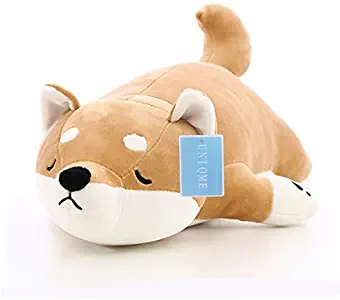 UNIBINGO 15" Shiba Inu Plush Dog Stuffed Animal Puppy Hugging Pillow, Small Mini Plushie Gift for Girl Boy Girlfriend