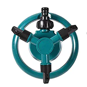 Yosoo 360° Circle Rotating Water Sprinkler 3 Nozzle Pipe Hose Water Sprayer Water Irrigation System for Garden Lawn Yard Flower Grass