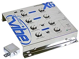 Upgraded 3-Way Electronic Audio Crossover - Network Hi-Pass and Low-Pass Channel 12dB Octave Slope Power LED Indicator w/Remote Subwoofer Control and Parallel Input Switch - Lanzar Vibe VIBEX6