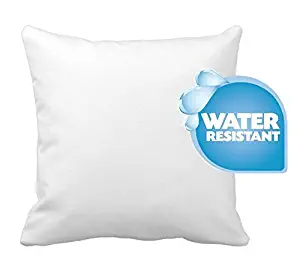 IZO Home Goods Premium Outdoor Anti-mold Water Resistant Hypoallergenic Stuffer Pillow Insert Sham Square Form Polyester, 18" L X 18" W, Standard/White