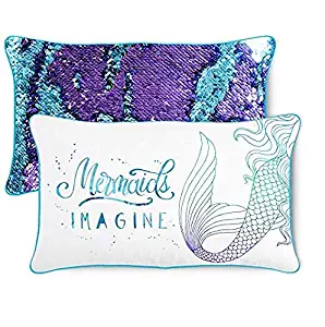 Mermaid Pillow w/Reversible Sequins (Includes Cover + Pillow Insert)