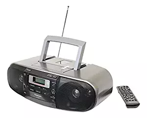 Panasonic RX-D55GC-K Boombox  High Power MP3 CD AM/ FM Radio Cassette Recorder with USB & Music Port Sound with 2-Way 4-Speaker (Black)