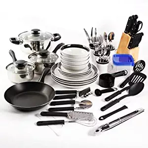 Essential Home Total Kitchen Cookware, Utensil 83 Pc Combo Set