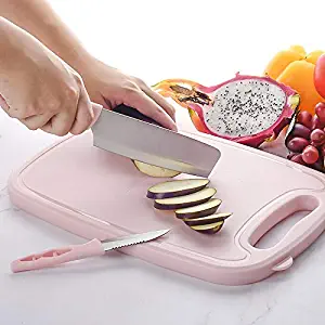 WEIEN Cutting Boards for Kitchen -9 In1 Multifunctional Plastic Cutting Board with Mandoline Vegetable Slicer Cutter Set and 2 Knifes & collapsible colander for Kitchen/Outdoor