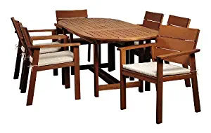 Amazonia 7-Piece Nelson Eucalyptus Oval Extendable Dining Set