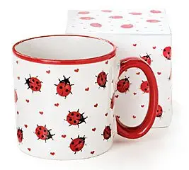 Adorable Ladybug Coffee Mug/Cup With Gift Box Inexpensive Gift Item For Ladybug Lovers