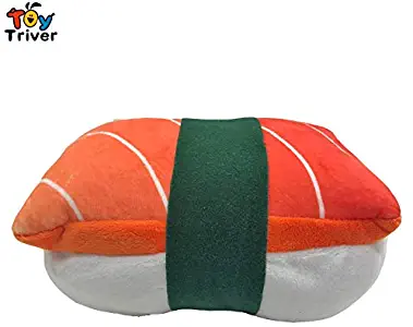 Plush Japan Rice Sushi Salmon Toy Stuffed Doll Office Nap Hand Pillow Pad Home Shop Restaurant Decor Kids Birthday Gift Triver Holiday Must Haves Birthday Gifts The Favourite Toys