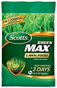 Scotts Green Max Lawn Food - 10 M | Lawn Fertilizer Plus Iron Supplement | Builds Thick, Green Lawns | Deep Greening in 3 Days | 44611A