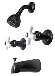 Trim Kit for 2-handle Shower Valve, Fit Price Pfister Compression Stem Showers, Oil Rubbed Bronze Finish -By Plumb USA