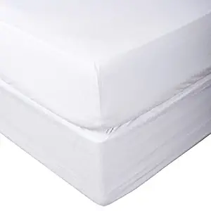 Chenille Linen Collections 600 Thread Count 100% Egyptian Cotton Ultra Soft 1 Piece Fitted 25" Deep Pocket Premium Quality(Bottom Sheet Only) King Size White Color