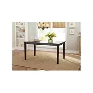 Dining Table. The wooden table set for 6 is great for your dining room. Counter height and great for kitchen and patio. The table is mocha color, solid, and can be used with table top cloth. This furniture is a great addition to your home. Guaranteed