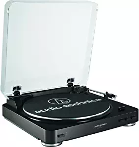 Audio-Technica AT-LP60BK Fully Automatic Belt-Drive Stereo Turntable, Black