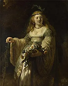 'Rembrandt Harmenszoon Van Rijn- Saskia Van Uylenburgh In Arcadian Costume,17th Century' Oil Painting, 12x15 Inch / 30x39 Cm ,printed On Perfect Effect Canvas ,this Reproductions Art Decorative Canvas Prints Is Perfectly Suitalbe For Bathroom Artwork And Home Decor And Gifts