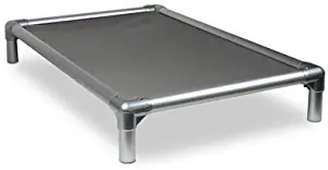Kuranda Dog Bed - Chewproof - All Aluminum (Silver) - Indoor/Outdoor - Elevated - Bite Proof - Easy to Clean - Dries Quickly - Heavy Duty Vinyl Fabric