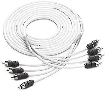 JL Audio XMD-WHTAIC4-12 12 ft (3.66 m) 4-Channel Marine RCA Audio Interconnect Cable