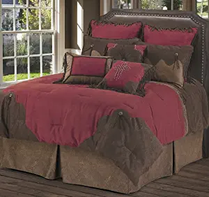 HiEnd Accents Red Rodeo Western Bedding, Super King - WS4005SK