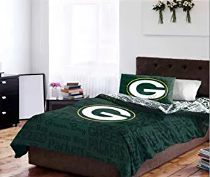 Green Bay Packers Queen Comforter & Sheets (5 Piece NFL Bedding)