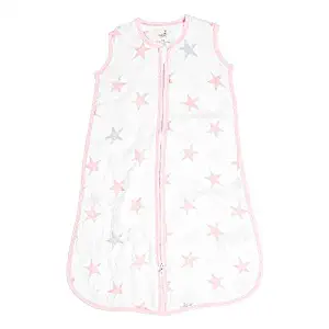 Aden by Aden + Anais Classic Sleeping Bag, 100% Cotton Muslin, Wearable Baby Blanket, Doll, Stars, Large, 12-18 Months