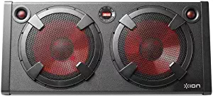 ION Audio Road Warrior - 500-Watt Portable Bluetooth Stereo Speaker System with Twin Lighted Speakers, On-Board FM Radio, Rechargeable Battery and AC/DC Power Inputs