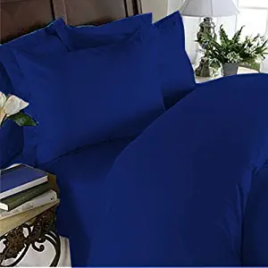 Elegant Comfort 1500 Thread Count Wrinkle Resistant Egyptian Quality Ultra Soft Luxurious 3-Piece Bed Sheet Set, Twin, Royal Blue