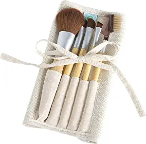 Honeybee Gardens Eco Friendly Professional Cosmetic Brush Set | Cruelty Free | Sustainable Bamboo Handles | Professional Quality