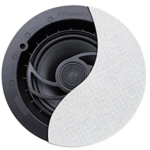 Russound RSF-620 2-Way in-Ceiling/in-Wall High Resolution Speaker with 6.5-Inch Woofer and Edgeless Grille (Black)