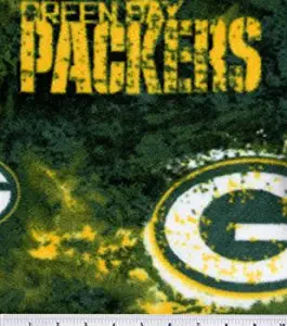 Country Snuggles Green Bay Packers tie dye Fleece Blanket and Pillowcase (Crib Set 1)