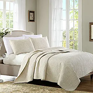 Brandream Beige Vintage Paisley Comforter Set King Size Bed Quilt Set