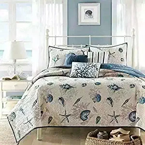 Newrara Seashell Beach House Queen Quilt, Shams