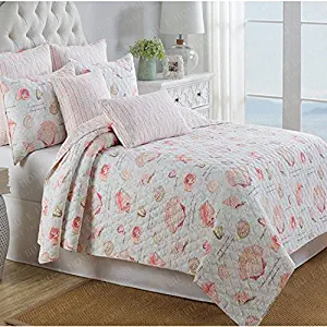 Newrara Seashell Beach Bedding Beach Theme Quilt Set Seashell Bedspread/Patchwork Quilt,Queen