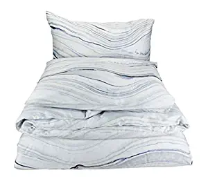 Calvin Klein Home Quartz Duvet Set, Queen, Fog, 3 Piece