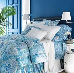 $647 Ralph Lauren Jamaica Blue Paisley Twin Duvet Comforter Cover 3-piece Set