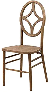 Veronique Series Stackable Diamond Wood Dining Chair - Antique Fruitwood - 38.75 in.