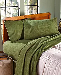 The Lakeside Collection Queen Fleece Polyester Sheet Set - Olive